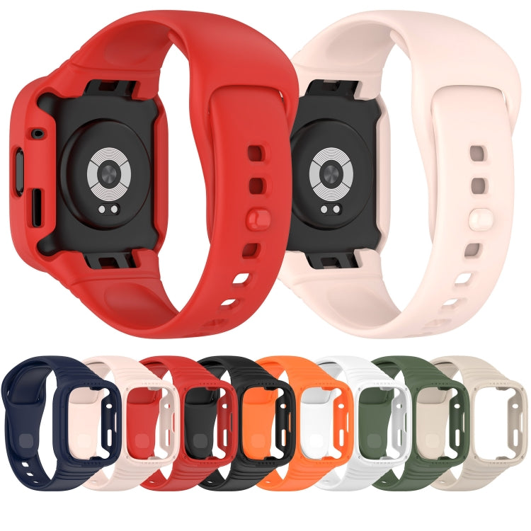 For Redmi Watch 3 Integrated Fully Enclosed Silicone Watch Band(Pink) - Watch Bands by PMC TechLife | Online Shopping South Africa | PMC TechLife | Buy Now Pay Later Mobicred