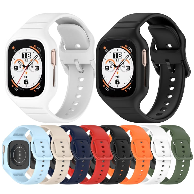 For Honor Watch 4 Integrated Fully Enclosed Silicone Watch Band(Orange) - Watch Bands by PMC TechLife | Online Shopping South Africa | PMC TechLife