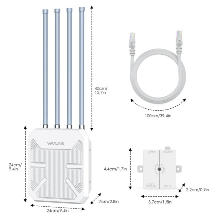 WAVLINK WN573HX1 WiFi 6 AX1800 IP67 Waterproof Outdoor Dual Band Wireless WiFi Routers, Plug:AU Plug - Wireless Routers by WAVLINK | Online Shopping South Africa | PMC Jewellery