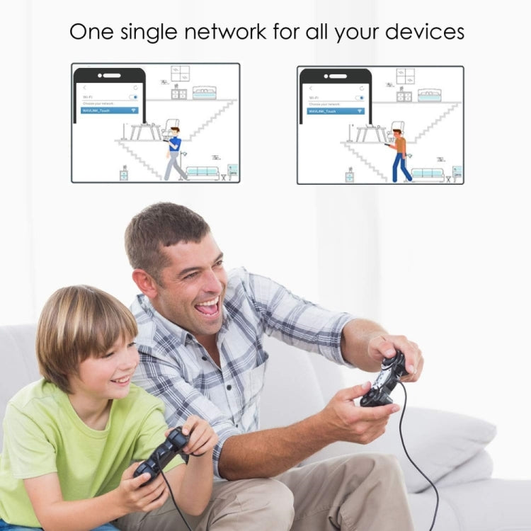 WAVLINK WN551K2 2pcs AC3000 WiFi Wireless Repeater Built-in Antenna Tri-Band Mesh Wireless Router, Plug:EU Plug - free shipping - PMC TechLife - Order now!