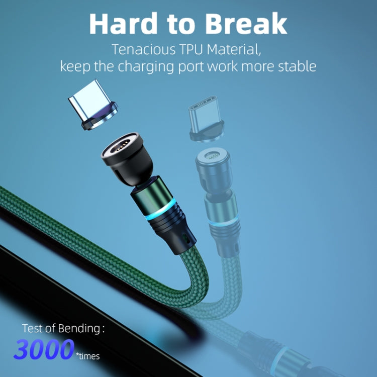 ENKAY 3 in 1 3A USB to Type-C / 8 Pin / Micro USB Magnetic 540 Degrees Rotating Fast Charging Cable, Length:1m(Purplele) - Charging Cable & Head by ENKAY | Online Shopping South Africa | PMC Jewellery | Buy Now Pay Later Mobicred