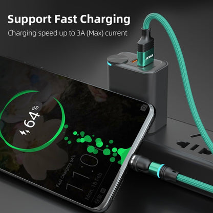 ENKAY 3 in 1 3A USB to Type-C / 8 Pin / Micro USB Magnetic 540 Degrees Rotating Fast Charging Cable, Length:2m(Purplele) - Charging Cable & Head by ENKAY | Online Shopping South Africa | PMC Jewellery | Buy Now Pay Later Mobicred