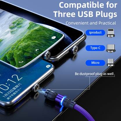 ENKAY 3 in 1 2.4A USB to Type-C / 8 Pin / Micro USB Magnetic 540 Degrees Rotating Charging Cable, Length:2m(Red) - Charging Cable & Head by ENKAY | Online Shopping South Africa | PMC Jewellery | Buy Now Pay Later Mobicred