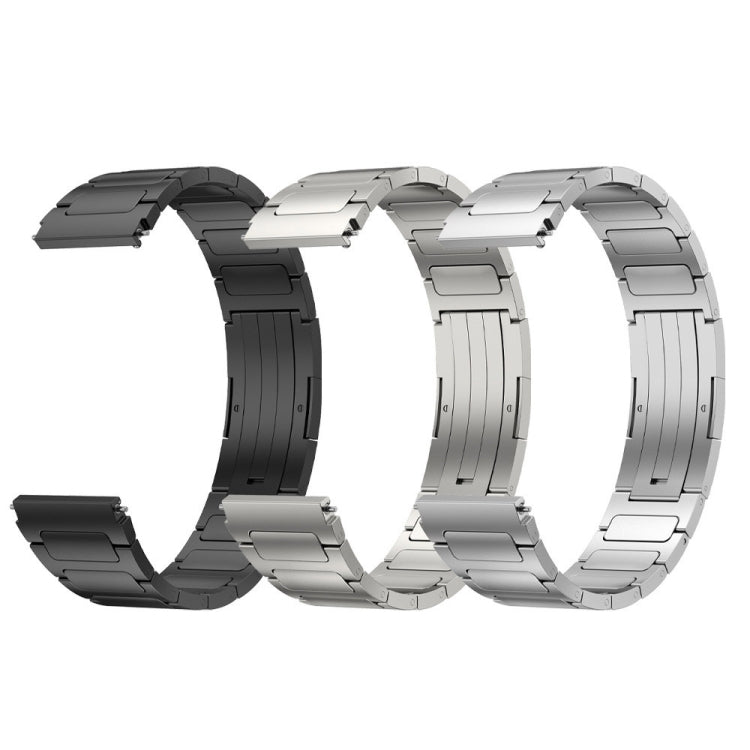 For Garmin Forerunner 255 22mm I-Shaped Titanium Alloy Watch Band(Black) - Watch Bands by PMC TechLife | Online Shopping South Africa | PMC TechLife
