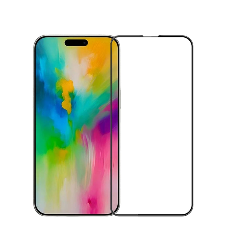 For iPhone 16 PINWUYO 9H 3D Curved Full Screen Explosion-proof Tempered Glass Film(Black) - iPhone 16 Tempered Glass by PINWUYO | Online Shopping South Africa | PMC TechLife | Buy Now Pay Later Mobicred