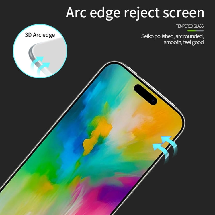 For iPhone 16 Pro Max PINWUYO 9H 3D Curved Full Screen Explosion-proof Tempered Glass Film(Black) - iPhone 16 Pro Max Tempered Glass by PINWUYO | Online Shopping South Africa | PMC TechLife | Buy Now Pay Later Mobicred