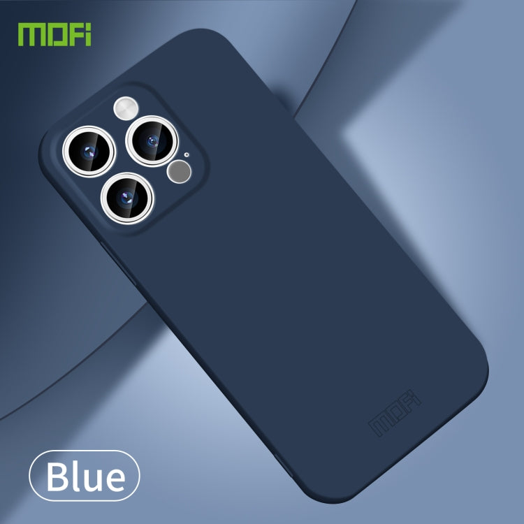 For iPhone 15 Pro MOFI Qin Series Skin Feel All-inclusive Silicone Phone Case(Blue) - iPhone 15 Pro Cases by MOFI | Online Shopping South Africa | PMC TechLife