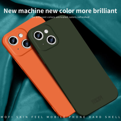 For iPhone 15 Plus MOFI Qin Series Skin Feel All-inclusive Silicone Phone Case(Orange) - iPhone 15 Plus Cases by MOFI | Online Shopping South Africa | PMC Jewellery