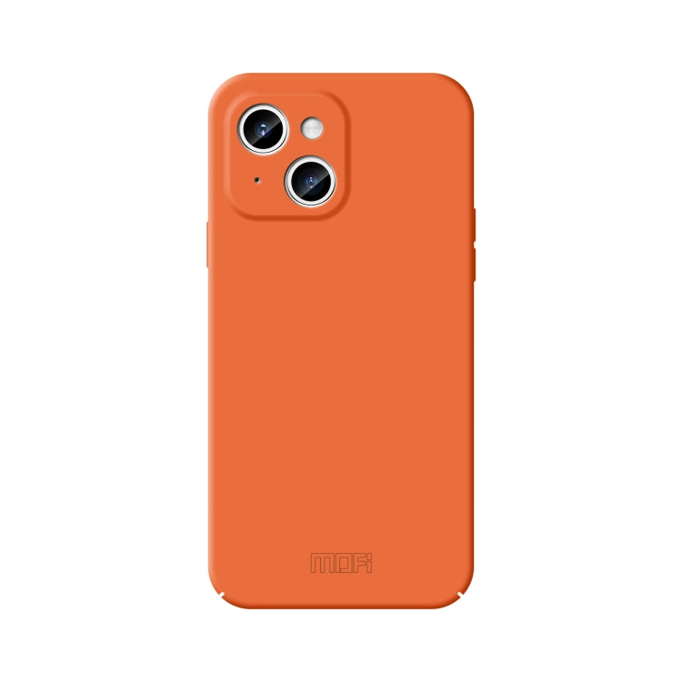 For iPhone 14 Plus MOFI Qin Series Skin Feel All-inclusive PC Phone Case(Orange) - iPhone 14 Plus Cases by MOFI | Online Shopping South Africa | PMC Jewellery