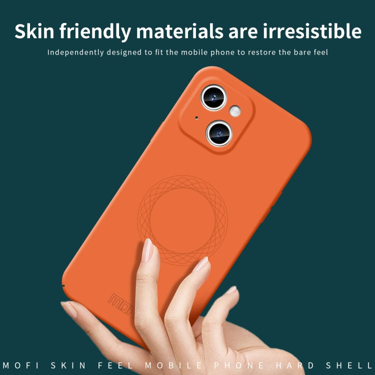 For iPhone 15 MOFI Qin Series Magsafe Skin Feel All-inclusive Silicone Phone Case(Orange) - iPhone 15 Cases by MOFI | Online Shopping South Africa | PMC Jewellery