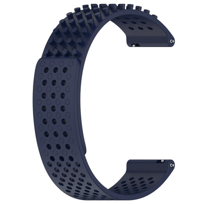 For Amazfit 3 22mm Holes Breathable 3D Dots Silicone Watch Band(Midnight Blue) - Watch Bands by PMC Jewellery | Online Shopping South Africa | PMC Jewellery