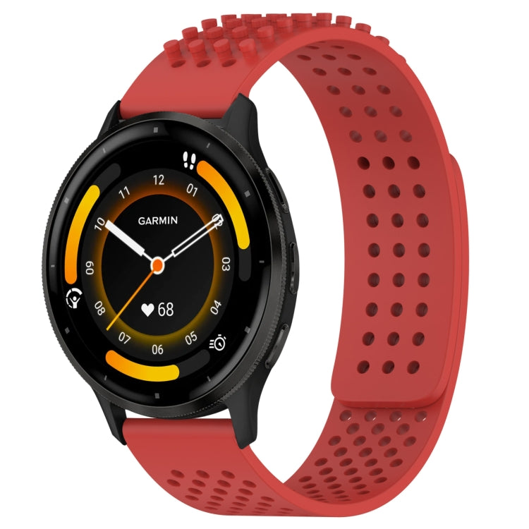 For Garmin Venu 3 22mm Holes Breathable 3D Dots Silicone Watch Band(Red) - free shipping - PMC TechLife - Order now!