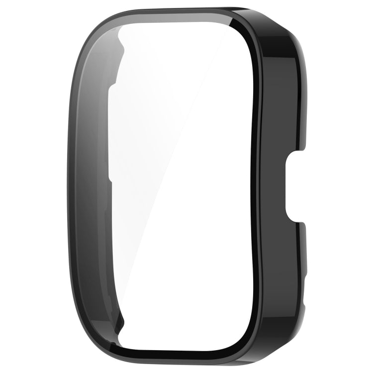 For Amazfit Bip 5 Tempered Film Integrated PC Watch Protective Case(Black) - Watch Cases by PMC Jewellery | Online Shopping South Africa | PMC Jewellery | Buy Now Pay Later Mobicred