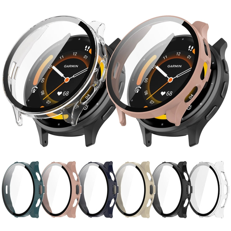 For Garmin Venu 3 PC + Tempered Film Integrated Watch Protective Case(Black) - Watch Cases by PMC Jewellery | Online Shopping South Africa | PMC Jewellery | Buy Now Pay Later Mobicred