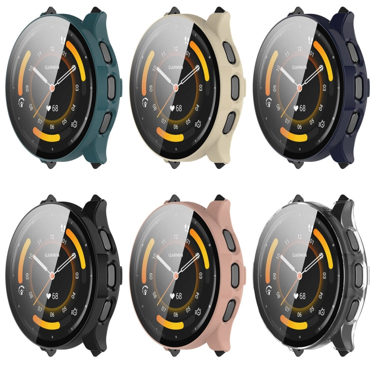 For Garmin Venu 3 PC + Tempered Film Integrated Watch Protective Case(Transparent) - Watch Cases by PMC TechLife | Online Shopping South Africa | PMC TechLife | Buy Now Pay Later Mobicred