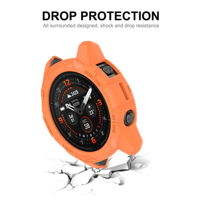 For Garmin Epix Pro 51mm / Fenix 7X / 7X Pro ENKAY Hat-Prince TPU Armor Designed Watch Protective Case(Orange) - Watch Cases by ENKAY | Online Shopping South Africa | PMC Jewellery | Buy Now Pay Later Mobicred