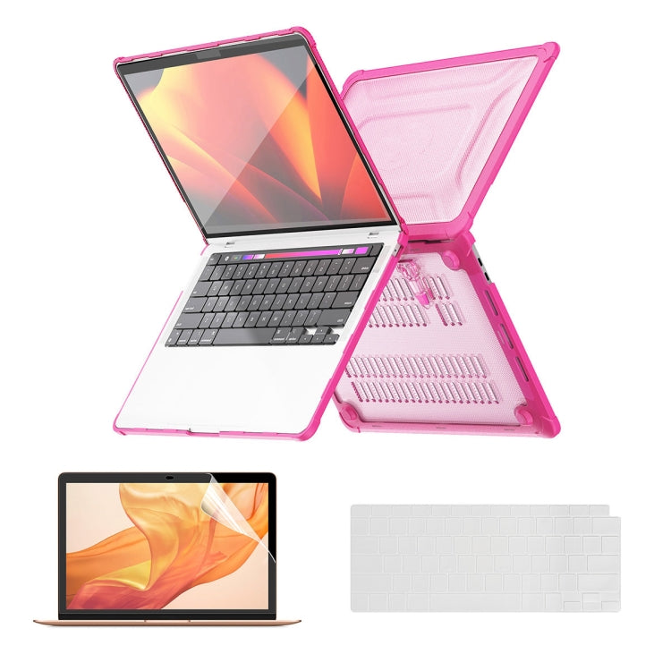 For MacBook Air 13.3 A2179/A2337 ENKAY Hat-Prince 3 in 1 Protective Bracket Case Cover Hard Shell with TPU Keyboard Film / PET Screen Protector, Version:US(Pink) - MacBook Air Cases by ENKAY | Online Shopping South Africa | PMC Jewellery | Buy Now Pay Later Mobicred