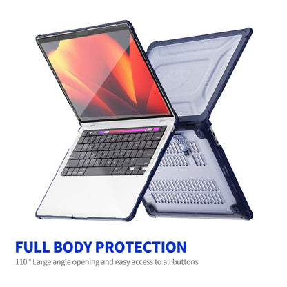 For MacBook Pro 13.3 A2251/A2289/A2338 ENKAY Hat-Prince 3 in 1 Protective Bracket Case Cover Hard Shell with TPU Keyboard Film / PET Screen Protector, Version:US(Dark Blue) - MacBook Pro Cases by ENKAY | Online Shopping South Africa | PMC Jewellery | Buy Now Pay Later Mobicred