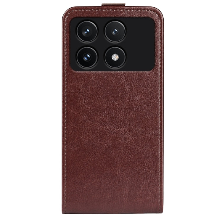 For Xiaomi Redmi K70 R64 Texture Single Vertical Flip Leather Phone Case(Brown) - K70 Cases by PMC Jewellery | Online Shopping South Africa | PMC Jewellery | Buy Now Pay Later Mobicred