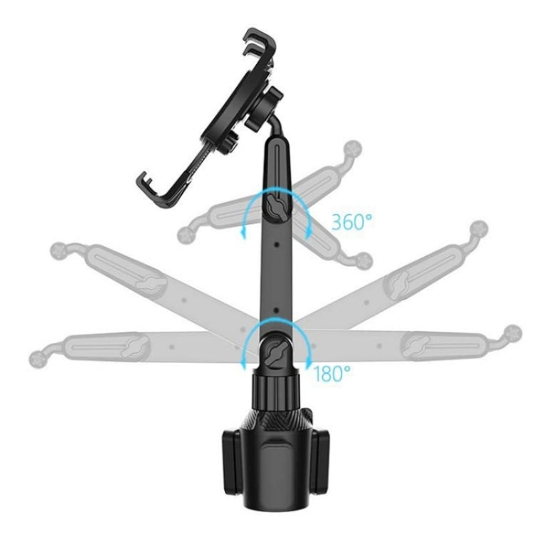 CUP-B17 Mini 2 Shaft Rotating Car Cup Holder Tablet Mount Universal Long Neck Car Cup - Car Drink Holders by PMC TechLife | Online Shopping South Africa | PMC TechLife | Buy Now Pay Later Mobicred