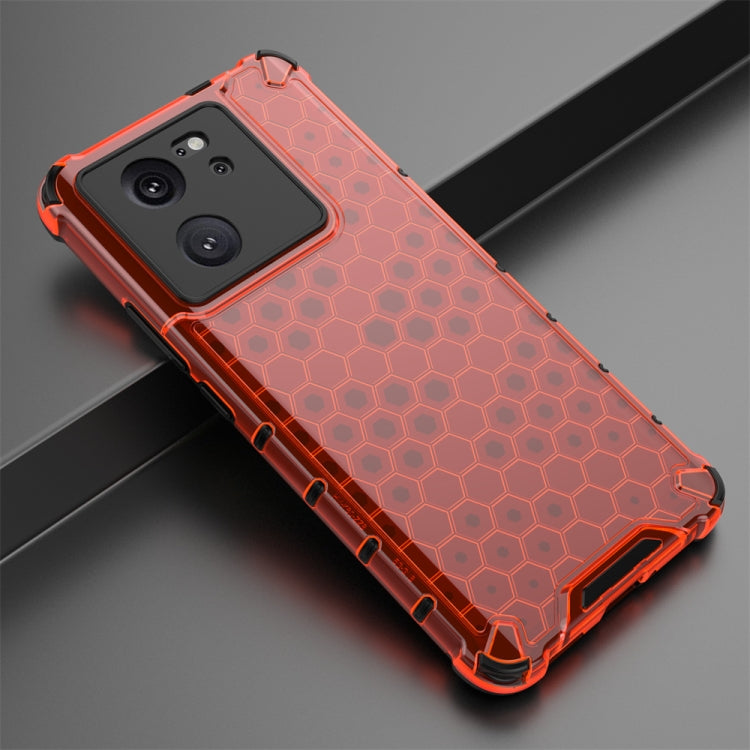 For Redmi K60 Ultra Shockproof Honeycomb Phone Case(Red) - Redmi K60 Ultra Cases by PMC Jewellery | Online Shopping South Africa | PMC Jewellery | Buy Now Pay Later Mobicred