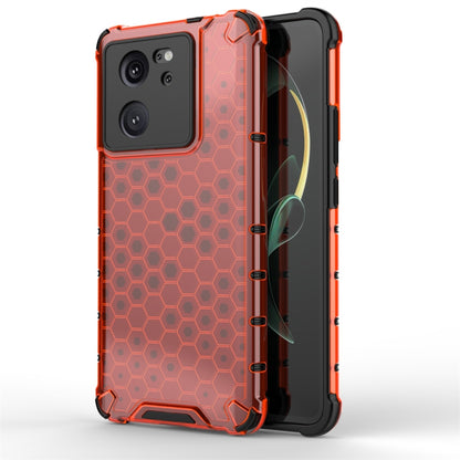 For Xiaomi 13T Pro Shockproof Honeycomb Phone Case(Red) - Xiaomi Cases by PMC Jewellery | Online Shopping South Africa | PMC Jewellery | Buy Now Pay Later Mobicred