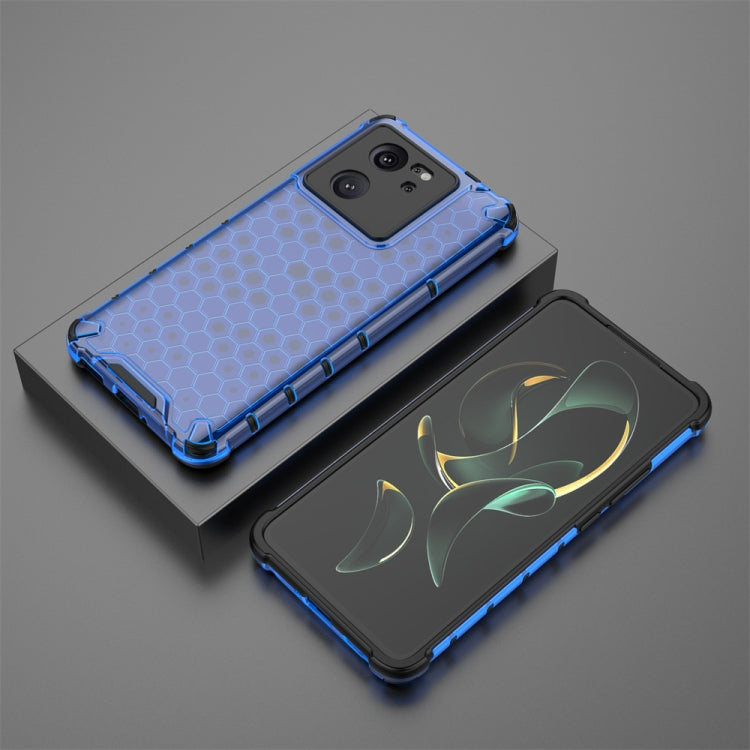 For Xiaomi 13T Pro Shockproof Honeycomb Phone Case(Blue) - Xiaomi Cases by PMC Jewellery | Online Shopping South Africa | PMC Jewellery | Buy Now Pay Later Mobicred