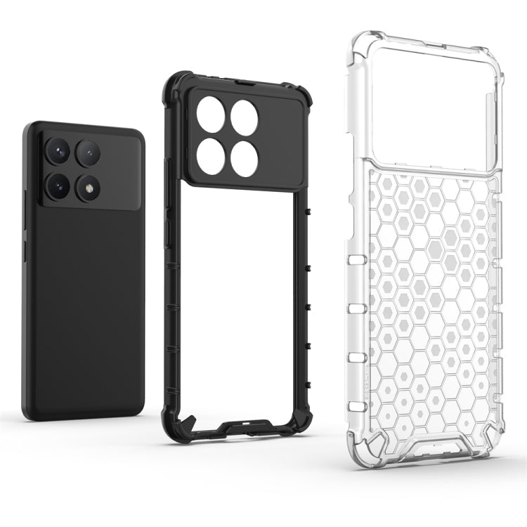 For Redmi K70 Shockproof Honeycomb Phone Case(Black) - Xiaomi Cases by PMC TechLife | Online Shopping South Africa | PMC TechLife | Buy Now Pay Later Mobicred
