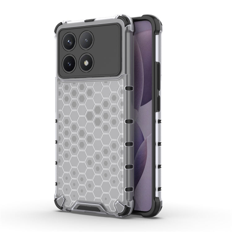 For Redmi K70 Shockproof Honeycomb Phone Case(White) - Xiaomi Cases by PMC TechLife | Online Shopping South Africa | PMC TechLife | Buy Now Pay Later Mobicred