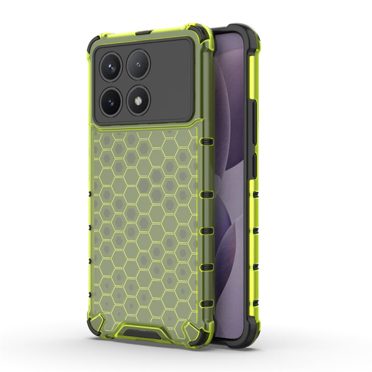For Redmi K70 Shockproof Honeycomb Phone Case(Green) - Xiaomi Cases by PMC TechLife | Online Shopping South Africa | PMC TechLife | Buy Now Pay Later Mobicred