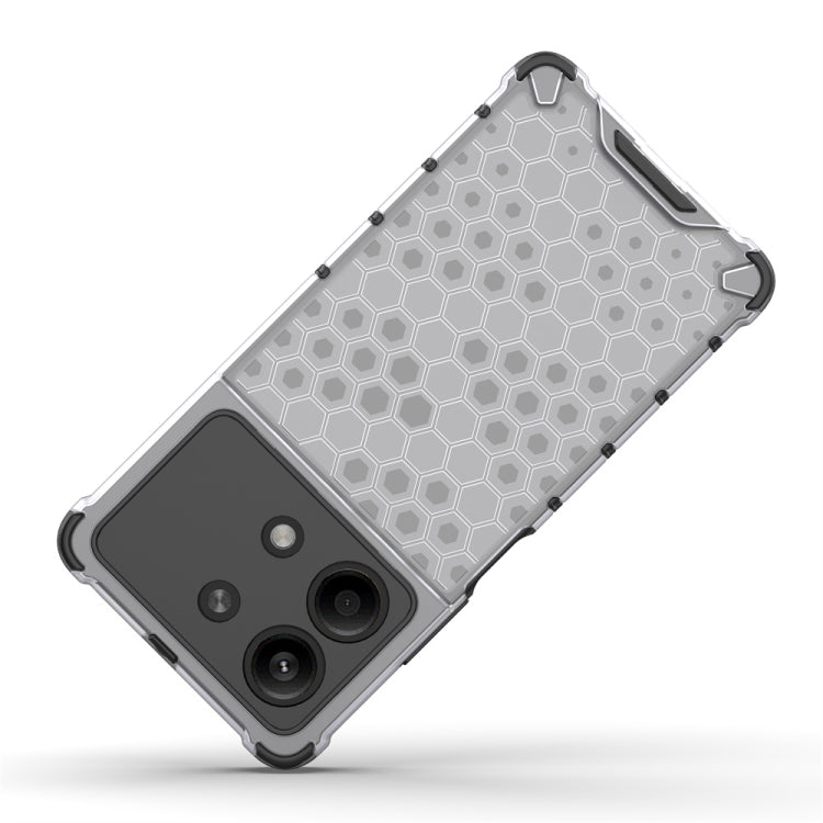 For Redmi Note 13R Pro Shockproof Honeycomb Phone Case(Red) - Xiaomi Cases by PMC TechLife | Online Shopping South Africa | PMC TechLife | Buy Now Pay Later Mobicred