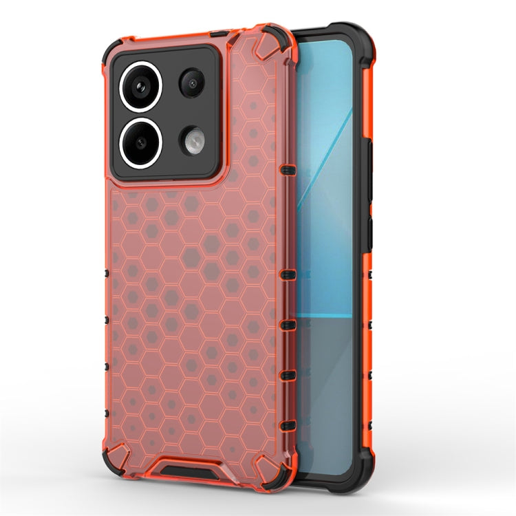 For Xiaomi Poco X6 Shockproof Honeycomb Phone Case(Red) - Xiaomi Cases by PMC Jewellery | Online Shopping South Africa | PMC Jewellery | Buy Now Pay Later Mobicred