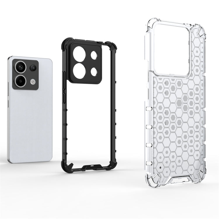 For Xiaomi Poco X6 Shockproof Honeycomb Phone Case(Red) - Xiaomi Cases by PMC TechLife | Online Shopping South Africa | PMC TechLife | Buy Now Pay Later Mobicred