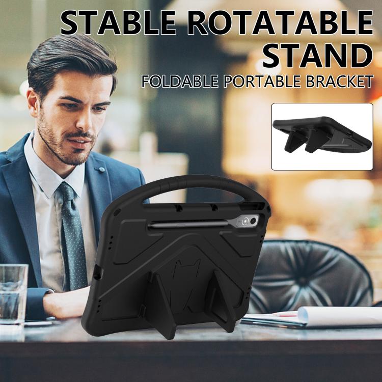 For Lenovo Xiaoxin Pad Pro 12.7 2025 EVA Shockproof Tablet Case with Holder(Black) - Lenovo by PMC TechLife | Online Shopping South Africa | PMC TechLife | Buy Now Pay Later Mobicred