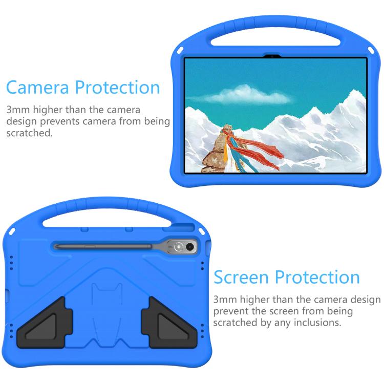 For Lenovo Xiaoxin Pad Pro 12.7 2025 EVA Shockproof Tablet Case with Holder(Blue) - Lenovo by PMC TechLife | Online Shopping South Africa | PMC TechLife | Buy Now Pay Later Mobicred