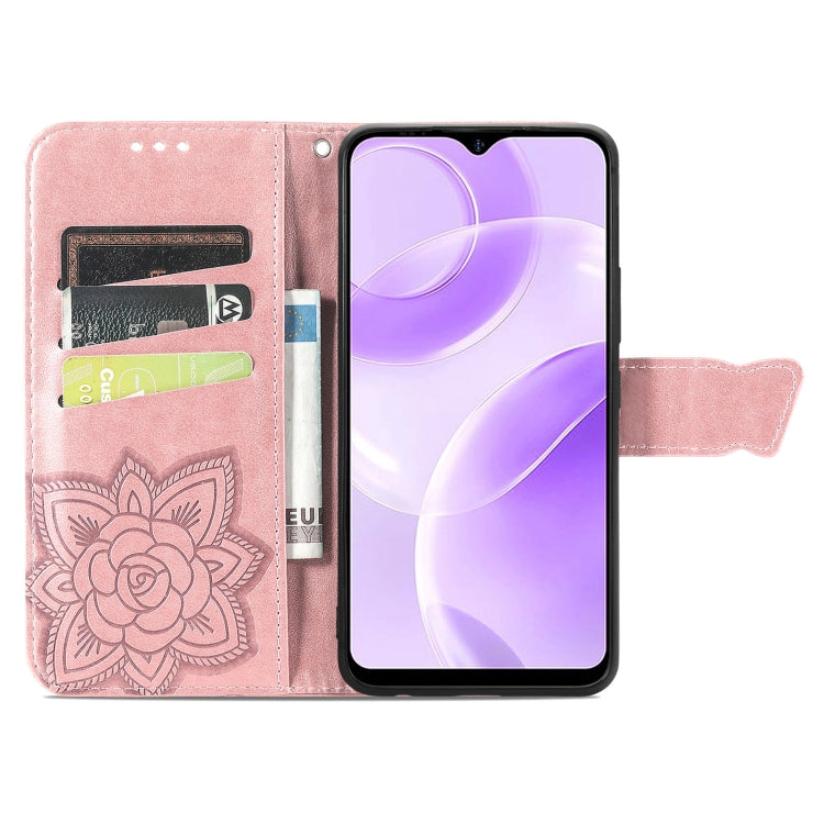 For Ulefone Note 15 Butterfly Love Flower Embossed Leather Phone Case(Rose Gold) - Ulefone Cases by PMC Jewellery | Online Shopping South Africa | PMC Jewellery | Buy Now Pay Later Mobicred
