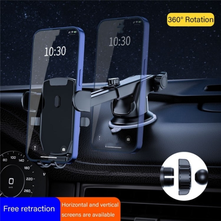 D46+101+K5 Universal Suction Cup Car Center Console Phone Mount Bracket With Telescopic Arm - Car Holders by PMC Jewellery | Online Shopping South Africa | PMC Jewellery | Buy Now Pay Later Mobicred