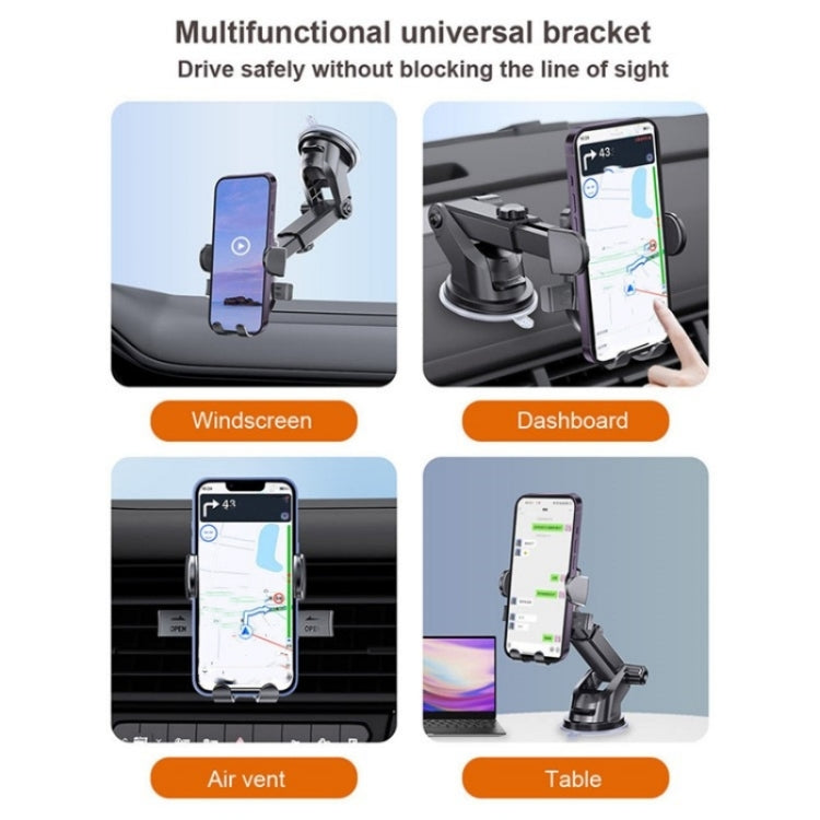 D-43+128+120 Multi-functional Car Air Vent Dashboard Telescopic Suction Cell Phone Mount - Car Holders by PMC Jewellery | Online Shopping South Africa | PMC Jewellery | Buy Now Pay Later Mobicred