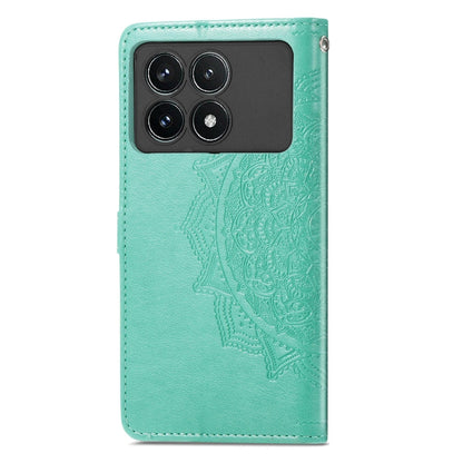 For Xiaomi Redmi K70 Pro Mandala Flower Embossed Leather Phone Case(Green) - K70 Pro Cases by PMC Jewellery | Online Shopping South Africa | PMC Jewellery | Buy Now Pay Later Mobicred