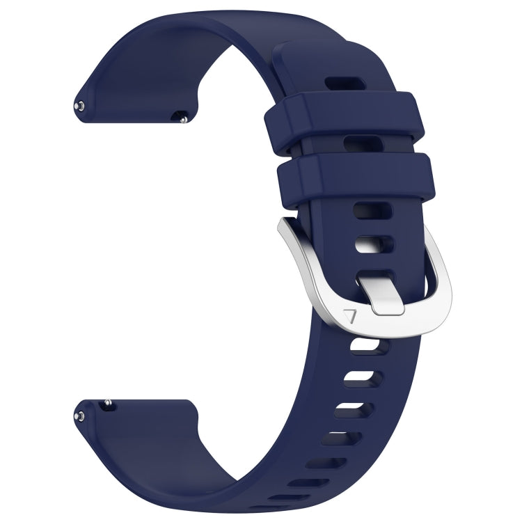 For Garmin Venu SQ2 Liquid Glossy Silver Buckle Silicone Watch Band(Dark Blue) - free shipping - PMC TechLife - Order now!