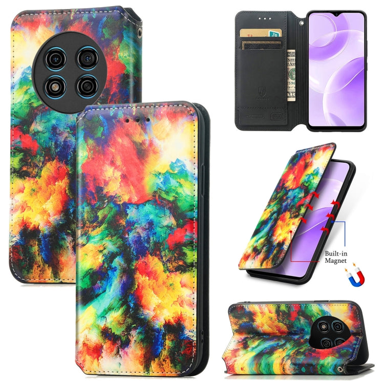 For Ulefone Note 15 CaseNeo Colorful Magnetic Leather Phone Case(Colorful Cloud) - Ulefone Cases by PMC Jewellery | Online Shopping South Africa | PMC Jewellery | Buy Now Pay Later Mobicred