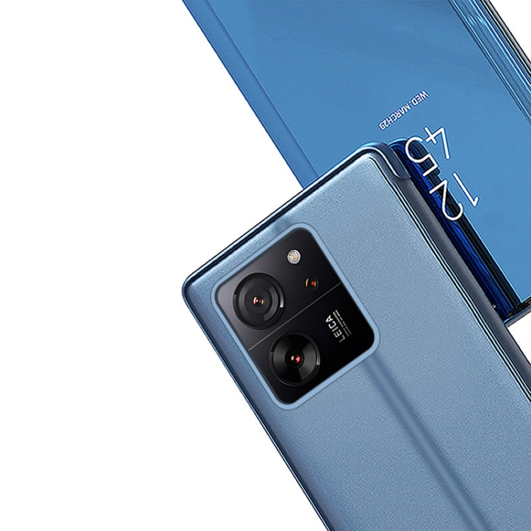 For Xiaomi Redmi Note 13 Pro+ Plated Mirror Horizontal Flip Leather Phone Case with Holder(Blue) - free shipping - PMC TechLife - Order now!
