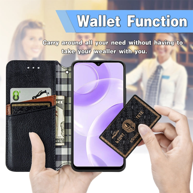 For Ulefone Note 15 Cubic Grid Pressed Magnetic Leather Phone Case(Grey) - Ulefone Cases by PMC Jewellery | Online Shopping South Africa | PMC Jewellery | Buy Now Pay Later Mobicred