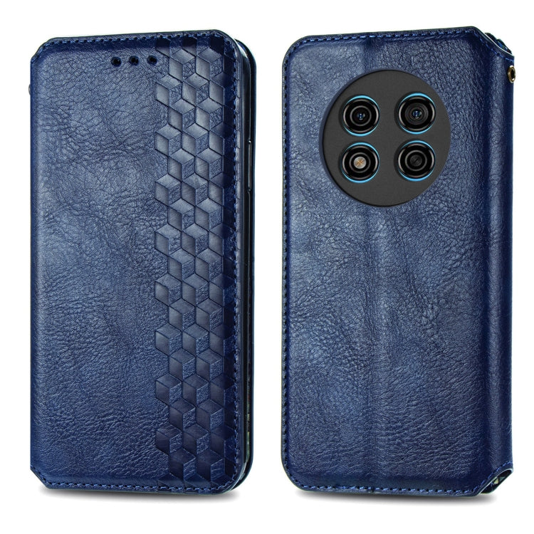 For Ulefone Note 15 Cubic Grid Pressed Magnetic Leather Phone Case(Blue) - Ulefone Cases by PMC Jewellery | Online Shopping South Africa | PMC Jewellery | Buy Now Pay Later Mobicred