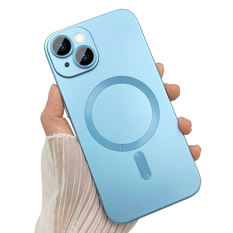For iPhone 14 Plus ENKAY MagSafe Matte TPU Phone Case with Lens Film(Dark Blue) - iPhone 14 Plus Cases by ENKAY | Online Shopping South Africa | PMC TechLife