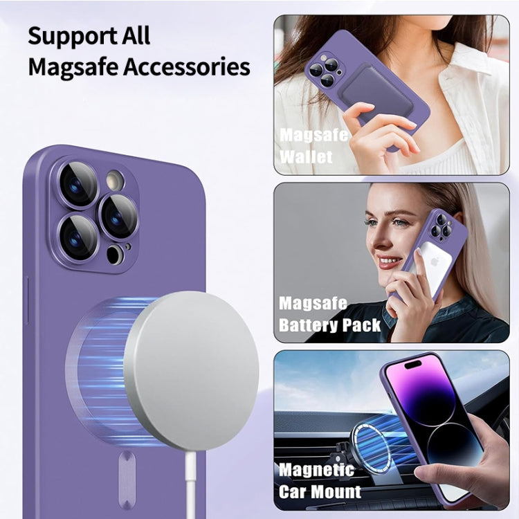 For iPhone 16 Pro ENKAY MagSafe Matte TPU Phone Case with Lens Film(Purple) - iPhone 16 Pro Cases by ENKAY | Online Shopping South Africa | PMC Jewellery | Buy Now Pay Later Mobicred