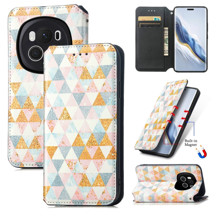 For Honor Magic6 Pro CaseNeo Colorful Magnetic Leather Phone Case(Rhombus) - Honor Cases by PMC Jewellery | Online Shopping South Africa | PMC Jewellery | Buy Now Pay Later Mobicred