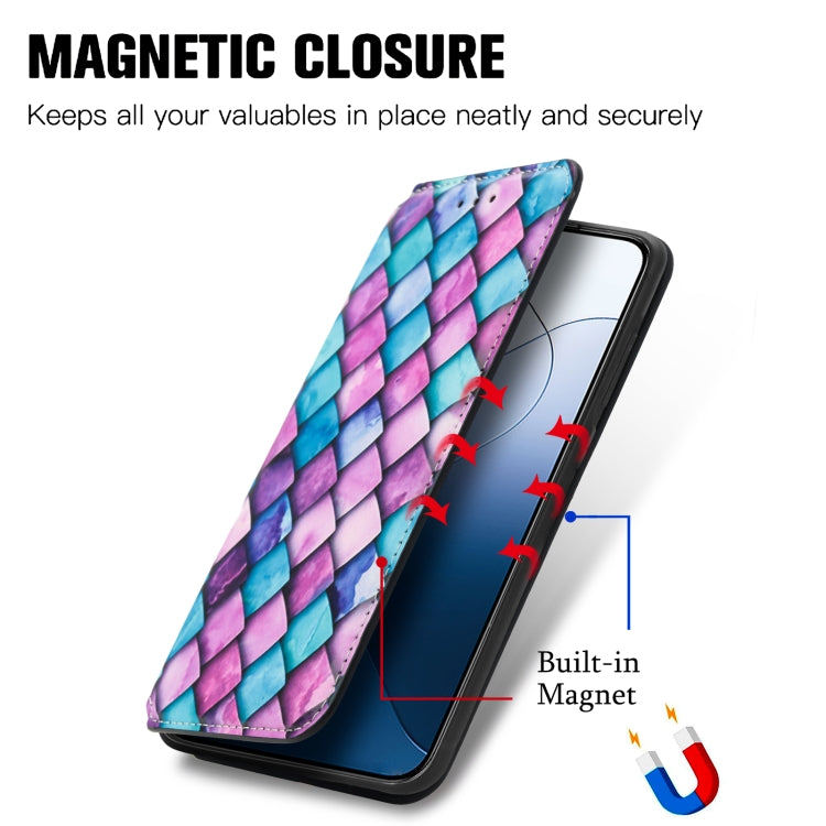 For Xiaomi 14 CaseNeo Colorful Magnetic Leather Phone Case(Emeralds) - 14 Cases by PMC Jewellery | Online Shopping South Africa | PMC Jewellery | Buy Now Pay Later Mobicred