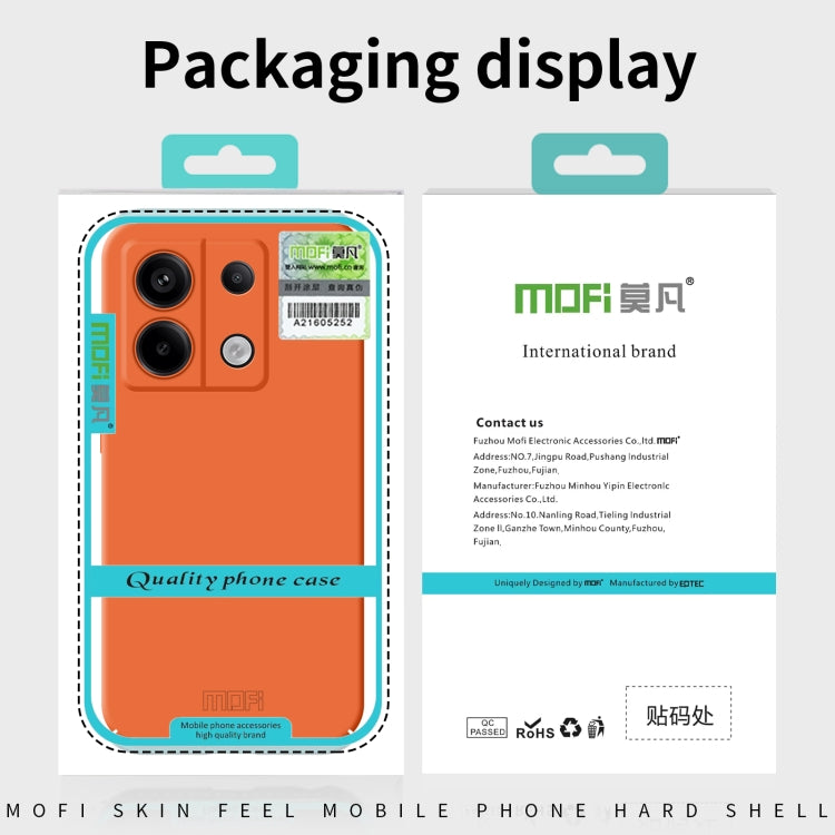 For Xiaomi Redmi Note 13 MOFI Qin Series Skin Feel All-inclusive PC Phone Case(Orange) - Note 13 Cases by MOFI | Online Shopping South Africa | PMC Jewellery