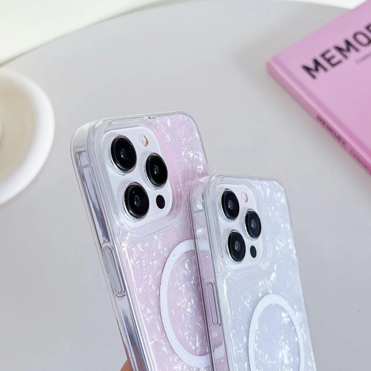 For iPhone 12 Pro Max Shell Texture MagSafe TPU Phone Case(Purple) - iPhone 12 Pro Max Cases by PMC TechLife | Online Shopping South Africa | PMC TechLife